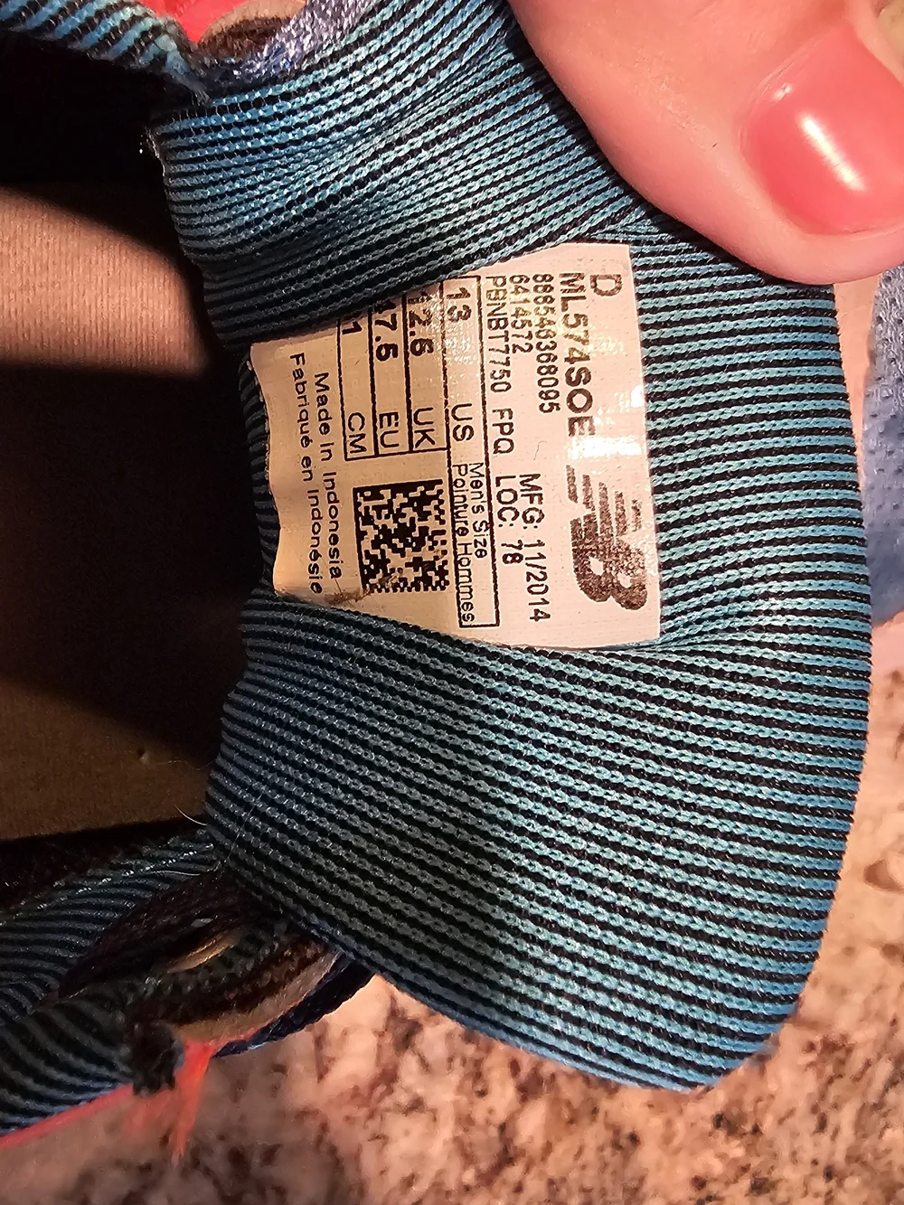 New Balance 574 Out East Lifestyle Men's Gray & Blue Athletic Sneakers